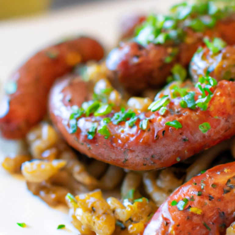 Savory Garlic Kielbasa with Herb-infused Spaetzle: A Delectable Twist
