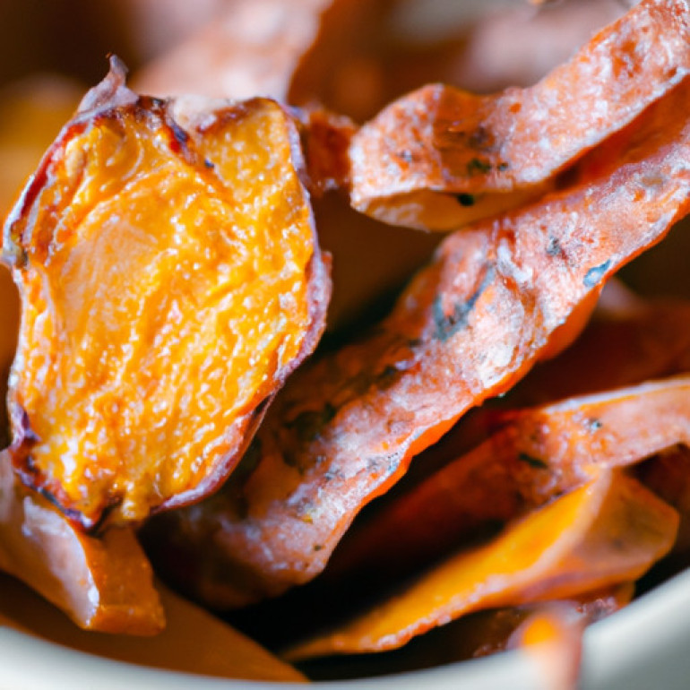 Delicious Baked Sweet Potato Chips with a Honey Infusion