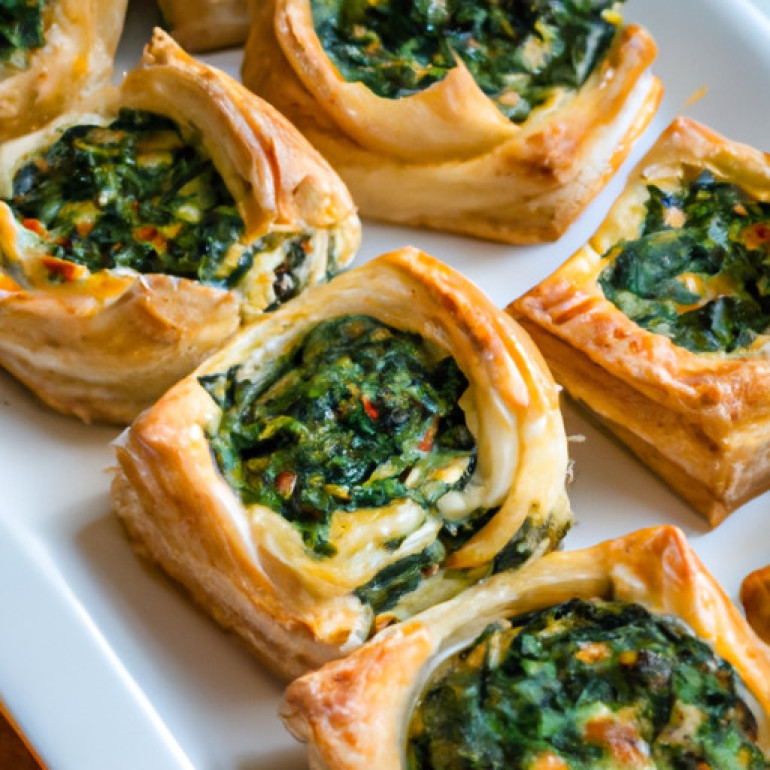 Savory Spinach and Ricotta Puff Pastry Quiches for a Delicious Bite