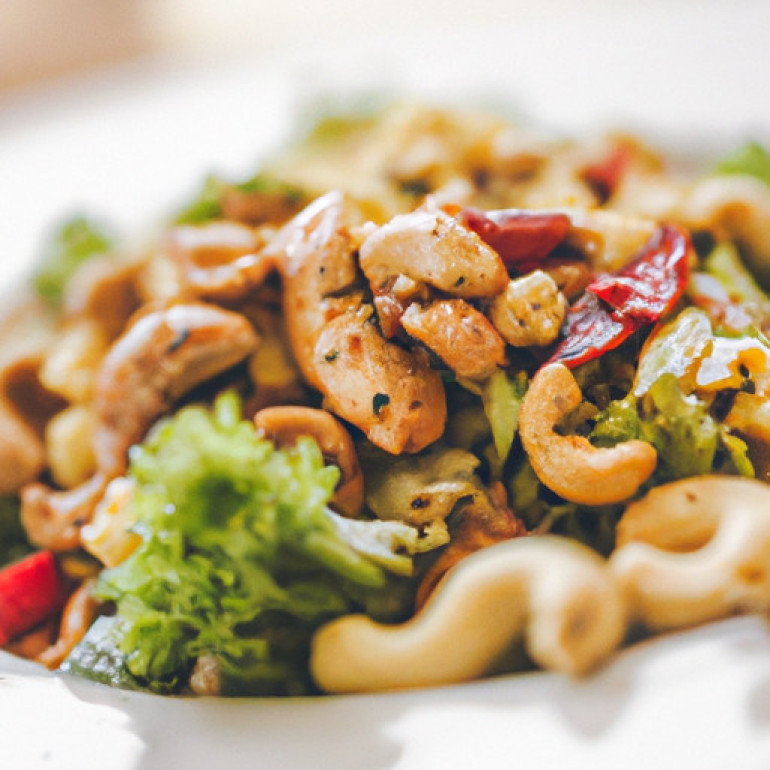 Savory Cashew Chicken Pasta Salad Recipe