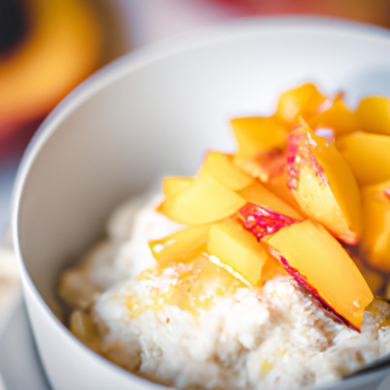 Delicious Brown Rice and Peach Pudding Recipe
