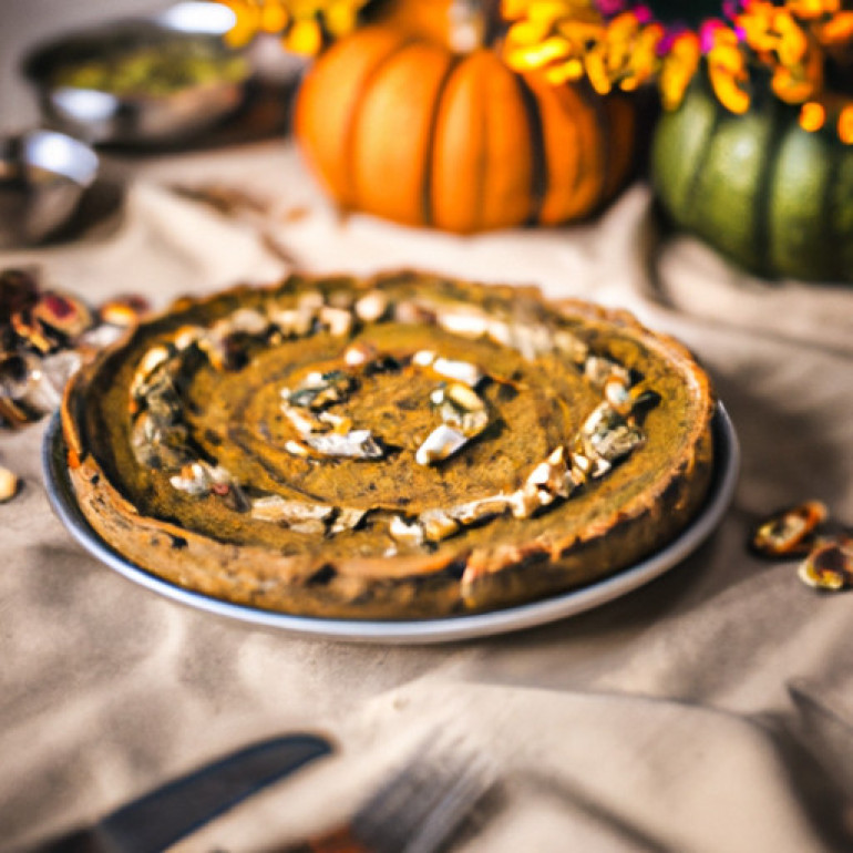 Savory Walnut Pumpkin Pie Delight