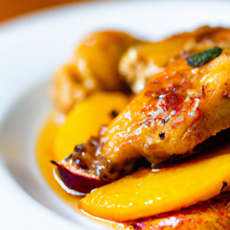 Delicious and Zesty Orange Chicken with Sweet Nectarines