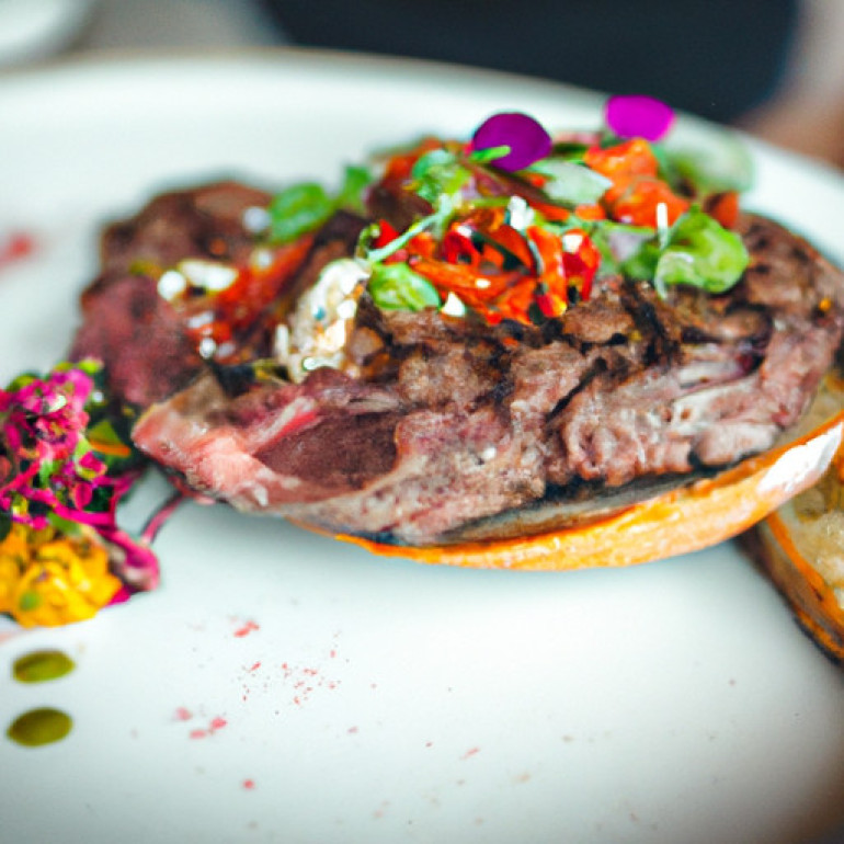 Succulent Rib-Eye Sandwich on Fresh Ciabatta: A Tasty Twist